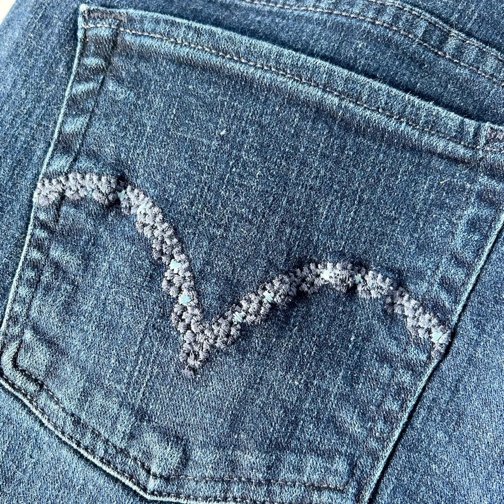 Levi's 505 Jeans Size 14 32x32 Mid Rise Straight Leg Denim Dark Blue - Picture 5 of 5